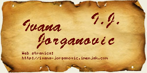 Ivana Jorganović vizit kartica